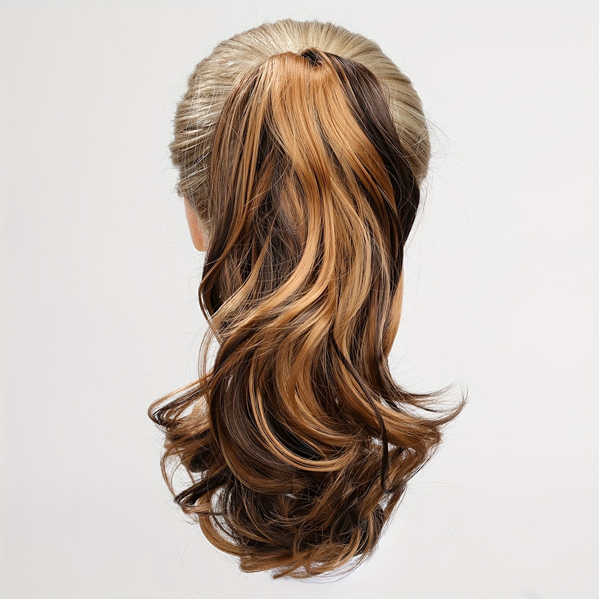 12-Inch (30 cm) Voluminous Loose Wave Synthetic Ponytail Wig – Heat-Resistant Claw Clip, Blonde & Multi-Color Options