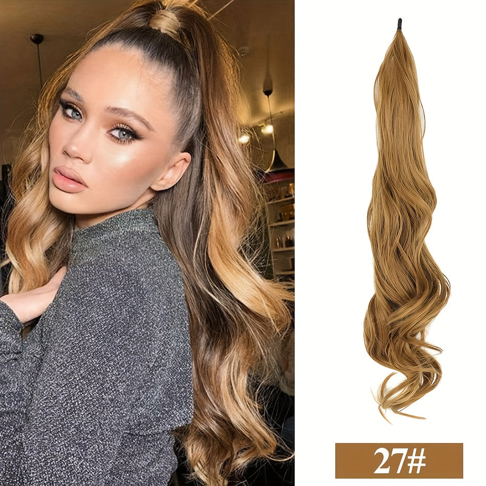 32-Inch (81 cm) Wrap-Around Curly Wavy Ponytail Extension Long Flexible Hairpiece for Women