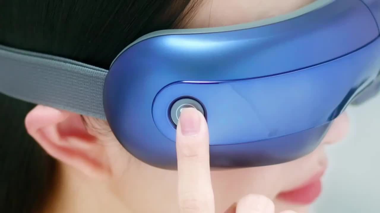 SKG Wireless Portable Eye Massager with Heat & Music Playback, Built-in Vision Window, Rechargeable Relaxation Mask for Home Office Travel