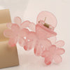 Bohemian Flower Hair Claw Clip - Solid Color Plastic Ponytail Hair Clip for Women