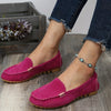Women's Round Toe Penny Loafers - Comfortable Slip-On Flats