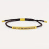 Don't Let Hard Days Win Adjustable Stainless Steel Tube Bracelet - Handmade Inspirational Gift for Women & Men