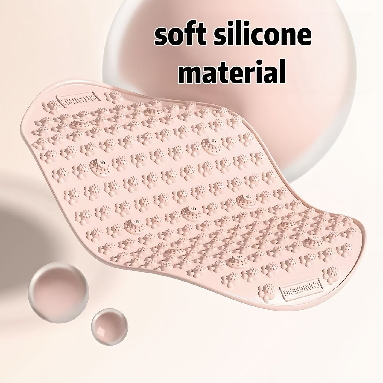 Pink Silicone Foot Massager Pad – Ergonomic Acupressure Foot Massage Mat for Home Relaxation & Fitness