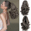 SLEEKCUTE Curly Wavy Clip-In Ponytail Extensions – High-Heat Synthetic Hair for Instant Volume & Natural Bounce