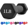 Neoprene-Coated Hex Dumbbell - Anti-Roll Non-Slip Grip, Seniors-Friendly Home Fitness (1 lb/0.45 kg, 1.5 lb/0.68 kg, 3 lb/1.36 kg)