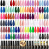 65-Piece Gel Nail Polish Kit – Black, White, Red & Glitter Colors with Base Coat and Matte Top Coat for DIY Nail Art