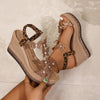 Butterfly Wedge Sandals – Women's Open-Toe Platform Heels