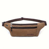Tactical Canvas Waist Pack - Adjustable Multi-Pocket Fanny Pack for Hiking & Outdoor Activities (Black, Brown, Olive Green)