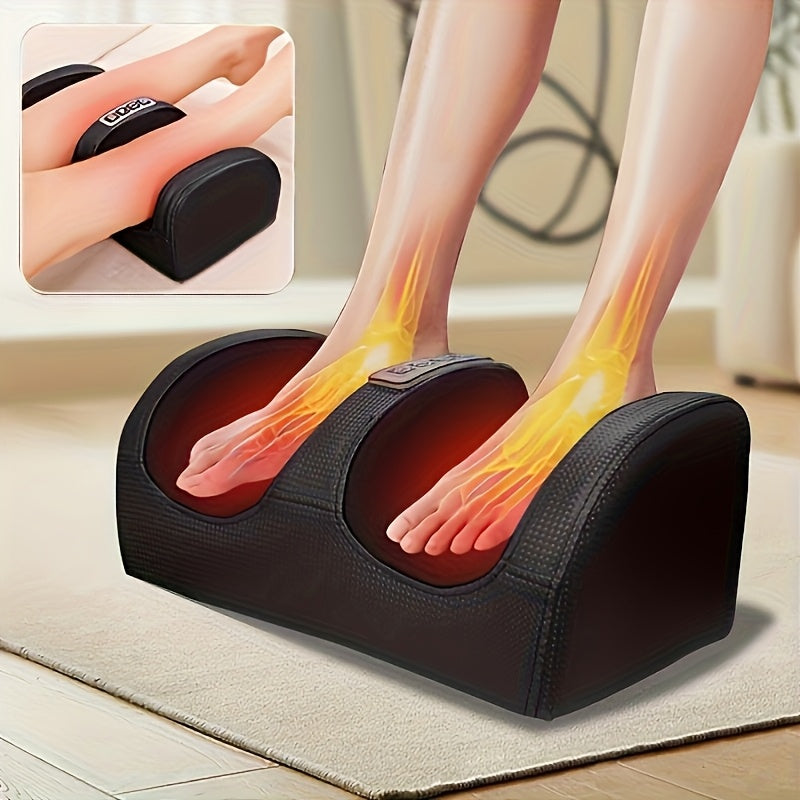 Foot Massager with Heat & Deep Kneading – Compression Therapy for Feet, Legs & Arms – Plug-In Home & Office Relaxation Gift