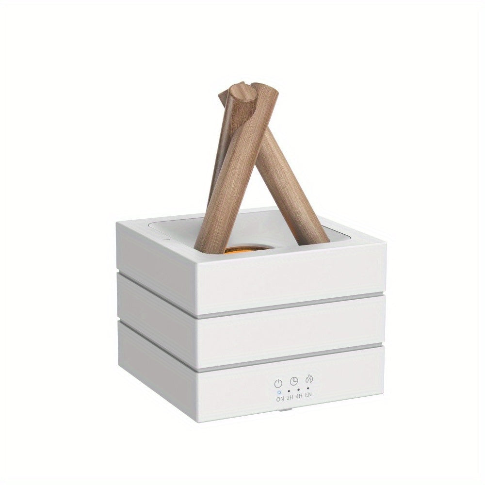 280 mL (9.5 fl oz) Flame Effect Essential Oil Diffuser - Ultrasonic Aroma Humidifier with 7-Color LED, Silent Sound Wave Atomizer, 2/4-Hour Timer & Auto Shutoff for Bedroom Office Yoga