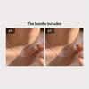 18K Gold-Plated Stainless Steel Thin Clavicle Necklace, Minimal Layering Chain for Women