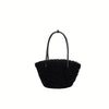 Plush Faux Fur Handbag for Women - Soft Zipper Shoulder Purse, Party & Everyday Bag (White, Black, Pink, Apricot, Coffee, Dark Brown)
