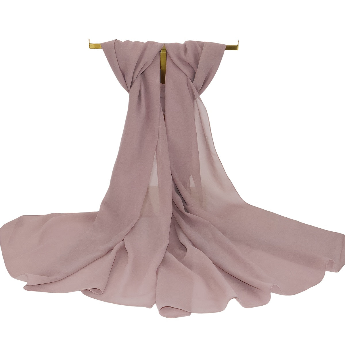 Windproof Chiffon Hijab Scarf - Lightweight Solid Color Shawl & Head Wrap for Women, Travel & Beach