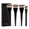 4-Pack Makeup Brush Set - Foundation, Concealer and Blush Brushes with Travel Case, Soft Nylon Bristles, Round and Angled for Beginners and Travel