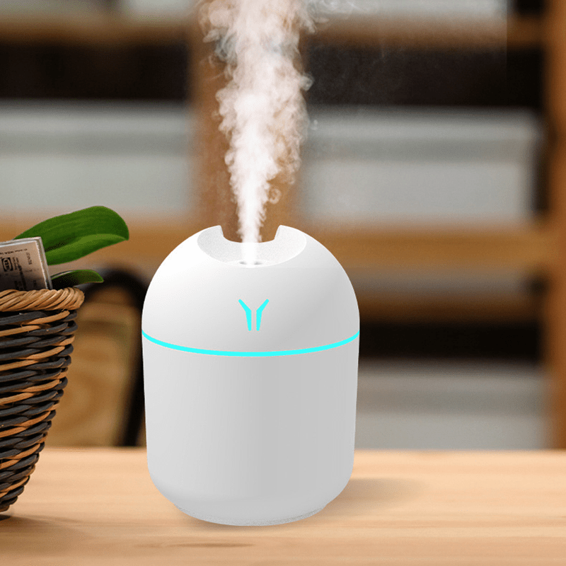 USB Aroma Diffuser & Humidifier — Ultrasonic Cold Mist, Night Light, Quiet Auto Shut-Off Essential Oil Diffuser for Home, Car, Bedroom, Plants (No Filter)