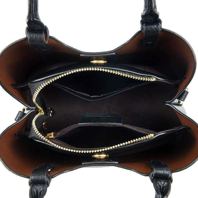 Elegant Women's PU Leather Handbag with Detachable Strap – Messenger Bag for Everyday Travel & Gifts