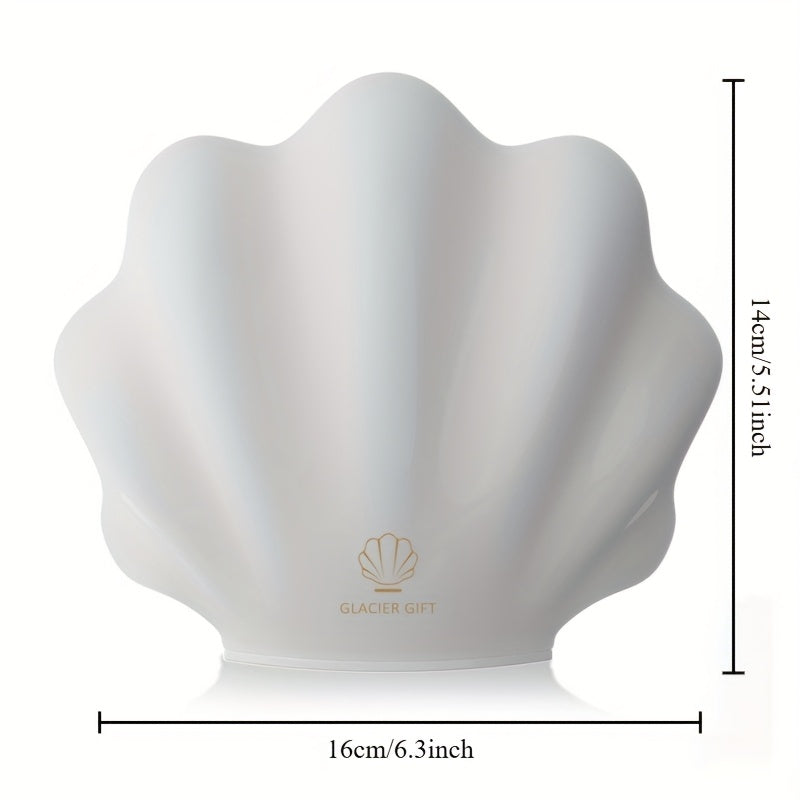 Shell-Shaped Aromatherapy Diffuser & Cool Mist Humidifier with 7-Color LED, USB-Powered Essential Oil Diffuser with Timer & Auto Shut-Off for Home & Spa