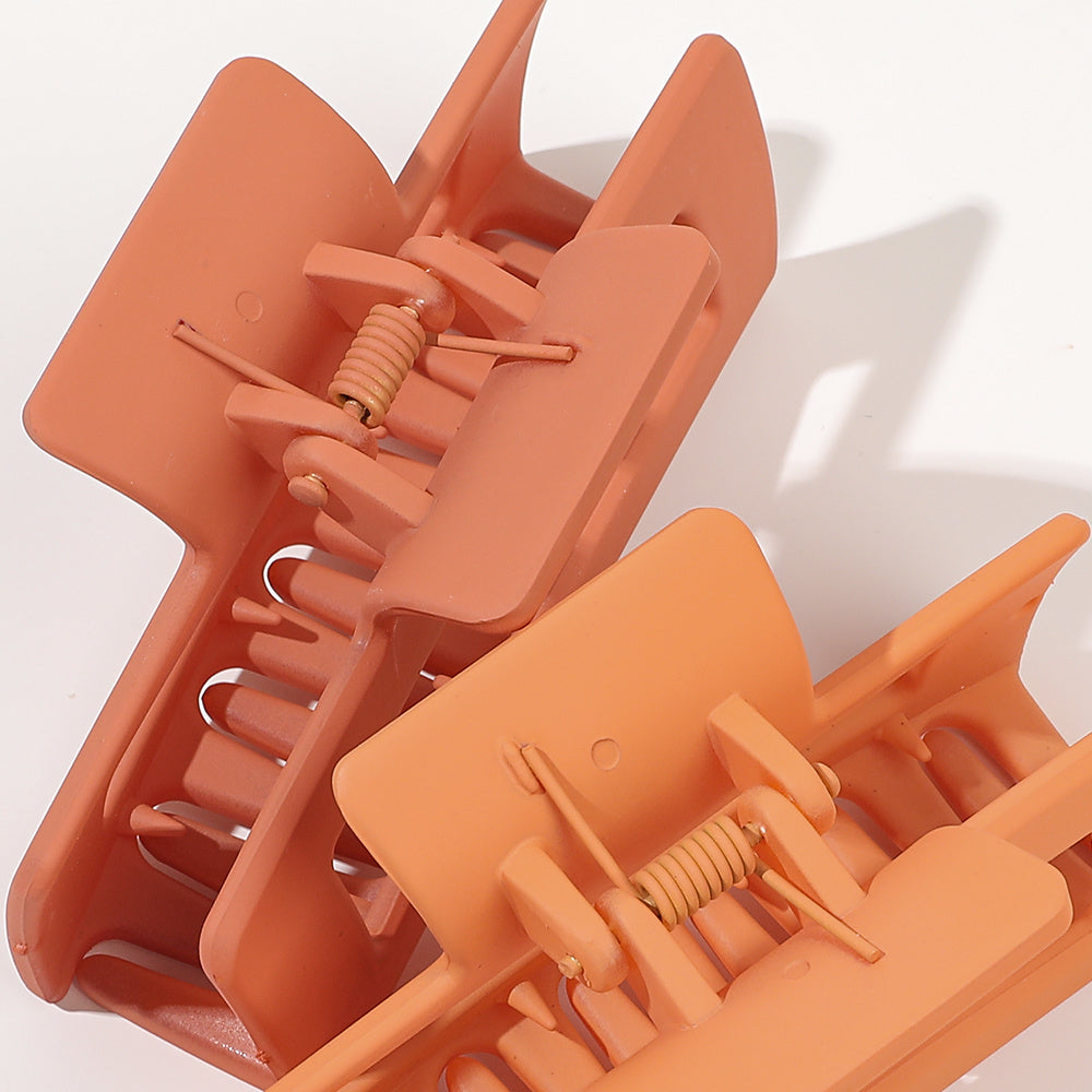 4-Pack Medium Matte Hair Claw Clips for Women - Strong Hold Non-Slip Rectangle Jaw Clips for Thick and Thin Hair