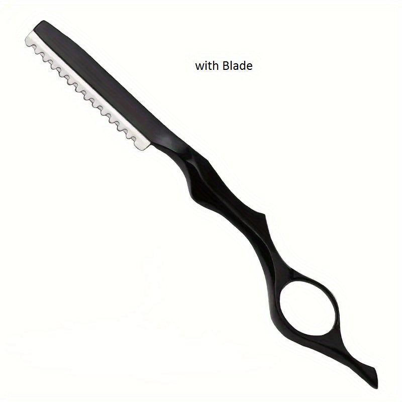 Safety Hair Trimming Razor 17.5 cm (6.9 in) – Replaceable Blade Eyebrow & Hair Cutting Tool for Barbers Salon
