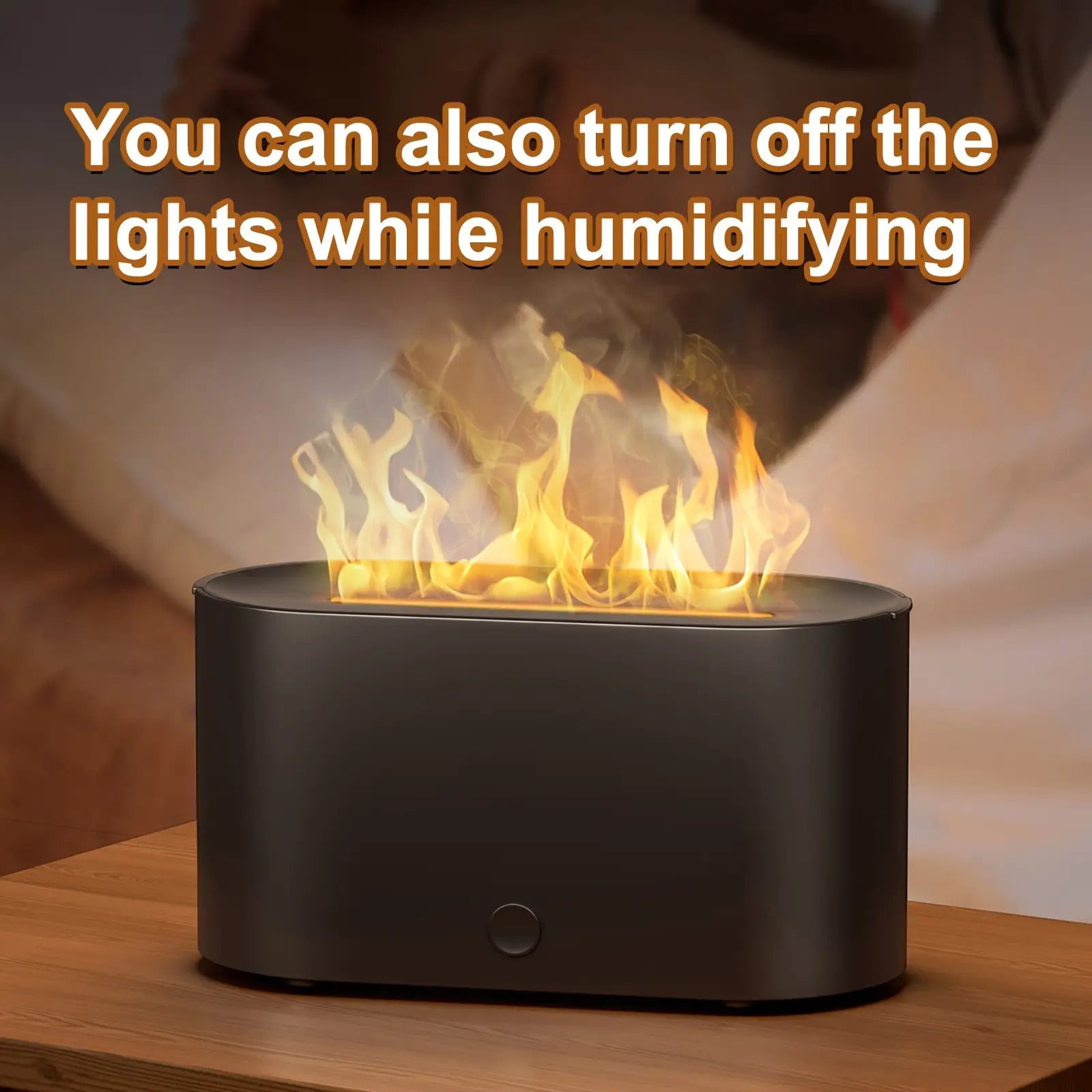 7-Color Simulated Flame Humidifier & Aromatherapy Diffuser — USB Dimmable Lamp for Bedroom & Home Decor, Gift