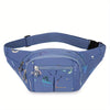 Women's Nylon Waist Bag with Adjustable Strap - Multi-Functional Belt and Crossbody Bag with Multiple Zipper Pockets, Durable Travel & Sports Pouch