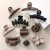10-Piece Large Matte Claw Hair Clip Set for Thick Hair - Strong Non-Slip Grip, Autumn/Winter Holiday Accessories