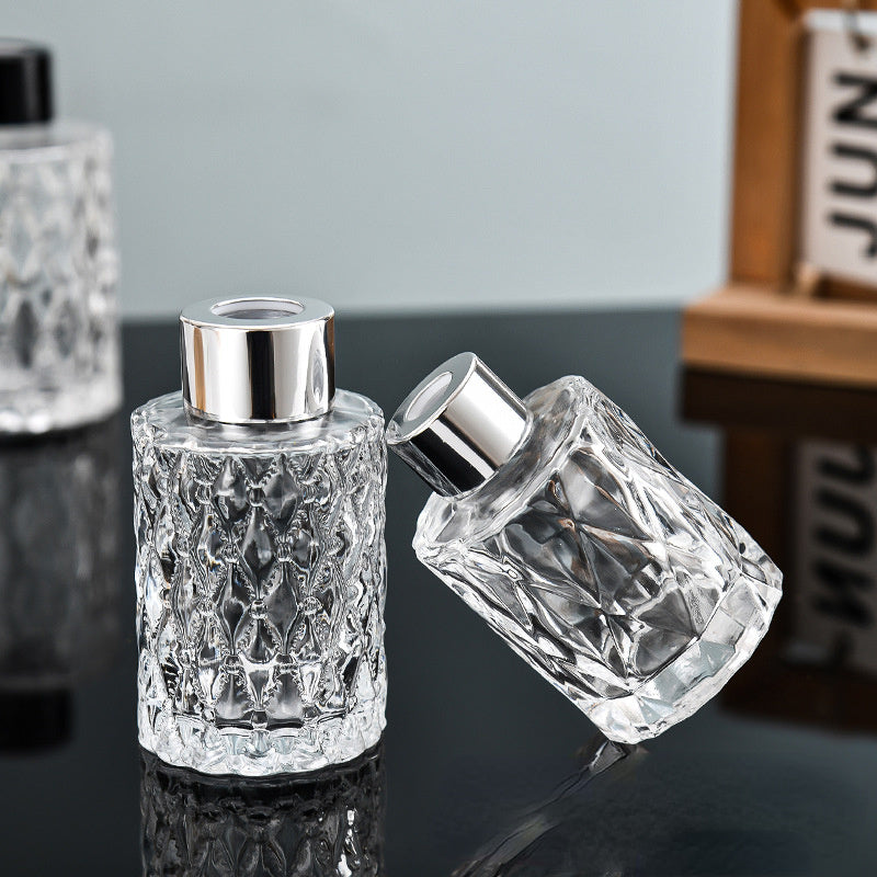 Glass Aromatherapy Diffuser - Flameless Transparent Bottle for Bathroom & Bedroom Vintage Home Decor
