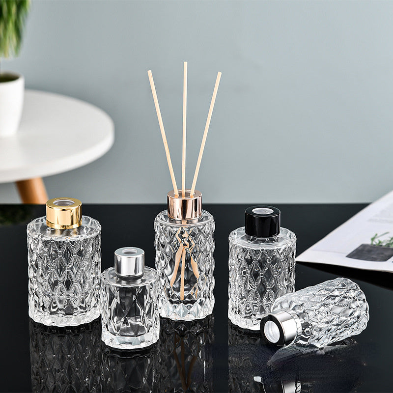 Glass Aromatherapy Diffuser - Flameless Transparent Bottle for Bathroom & Bedroom Vintage Home Decor
