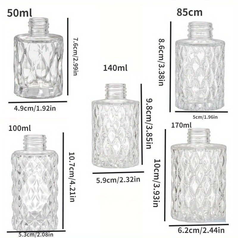 Glass Aromatherapy Diffuser - Flameless Transparent Bottle for Bathroom & Bedroom Vintage Home Decor