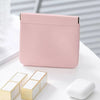 Mini Self-Closing Travel Pouch — Lightweight PU Coin & Makeup Organizer, Compact Clutch (Sky Blue, Orange, Pink, Green)