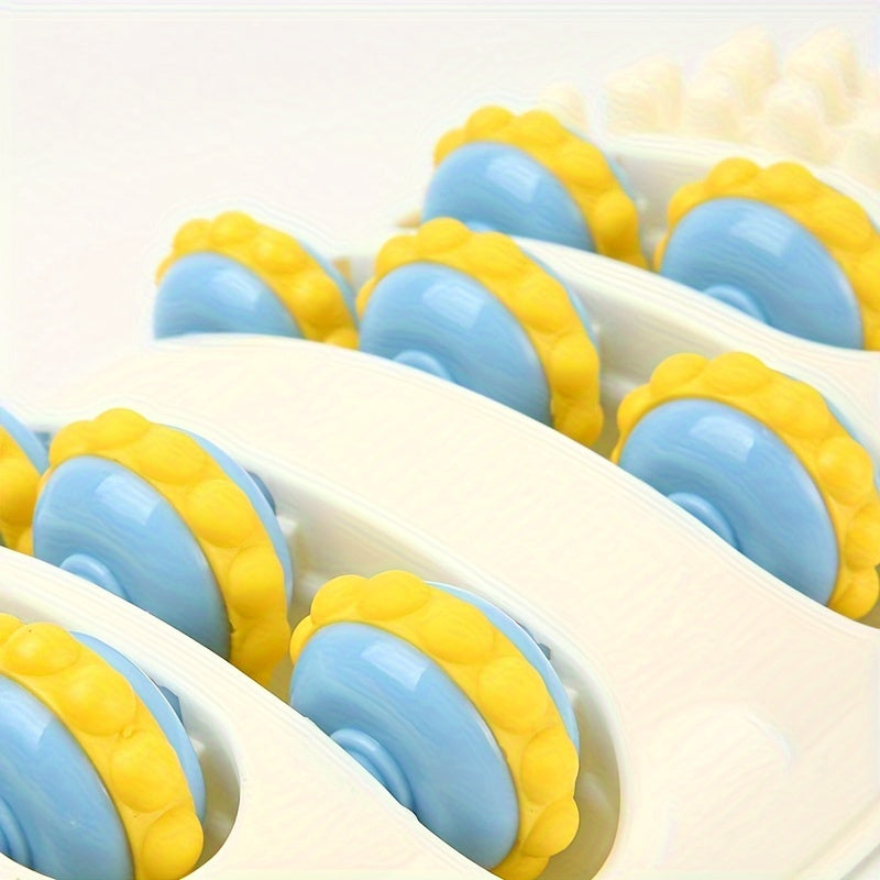 4-Row Foot Massager Roller for Fitness & Yoga - ABS Muscle Relaxation Foot Massage Tool