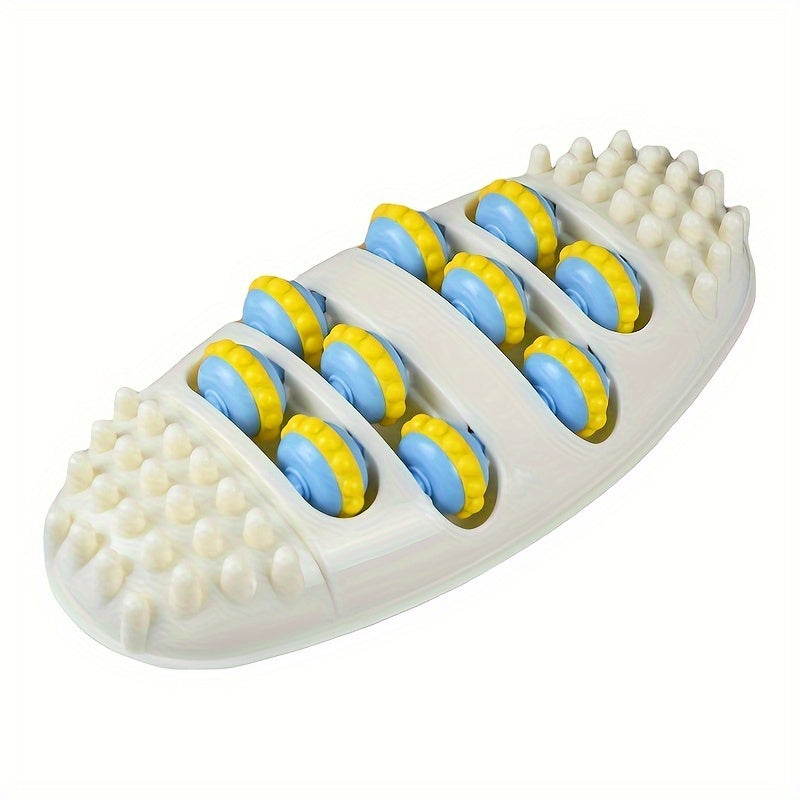4-Row Foot Massager Roller for Fitness & Yoga - ABS Muscle Relaxation Foot Massage Tool