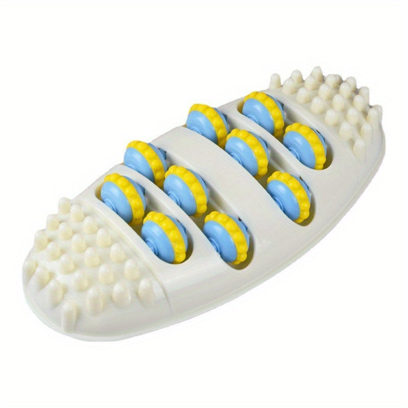 4-Row Foot Massager Roller for Fitness & Yoga - ABS Muscle Relaxation Foot Massage Tool