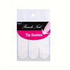 100-Pack French Manicure Nail Stickers — Self-Adhesive Moon Shape Nail Tips, White