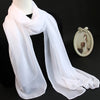 Lightweight Chiffon Scarf for Women, Sheer Black & Gray Gradient Shawl, Breathable Sun-Protective Beach Cover-Up, Jacquard Texture