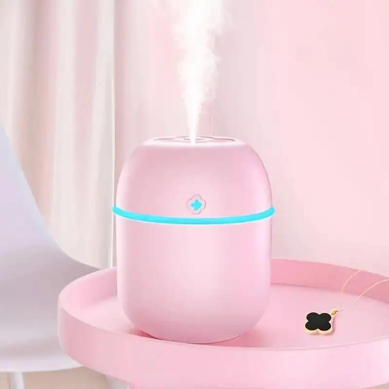 Portable USB Aromatherapy Humidifier - Mini Quiet Mist Diffuser with Nightlight for Bedroom, Office & Car
