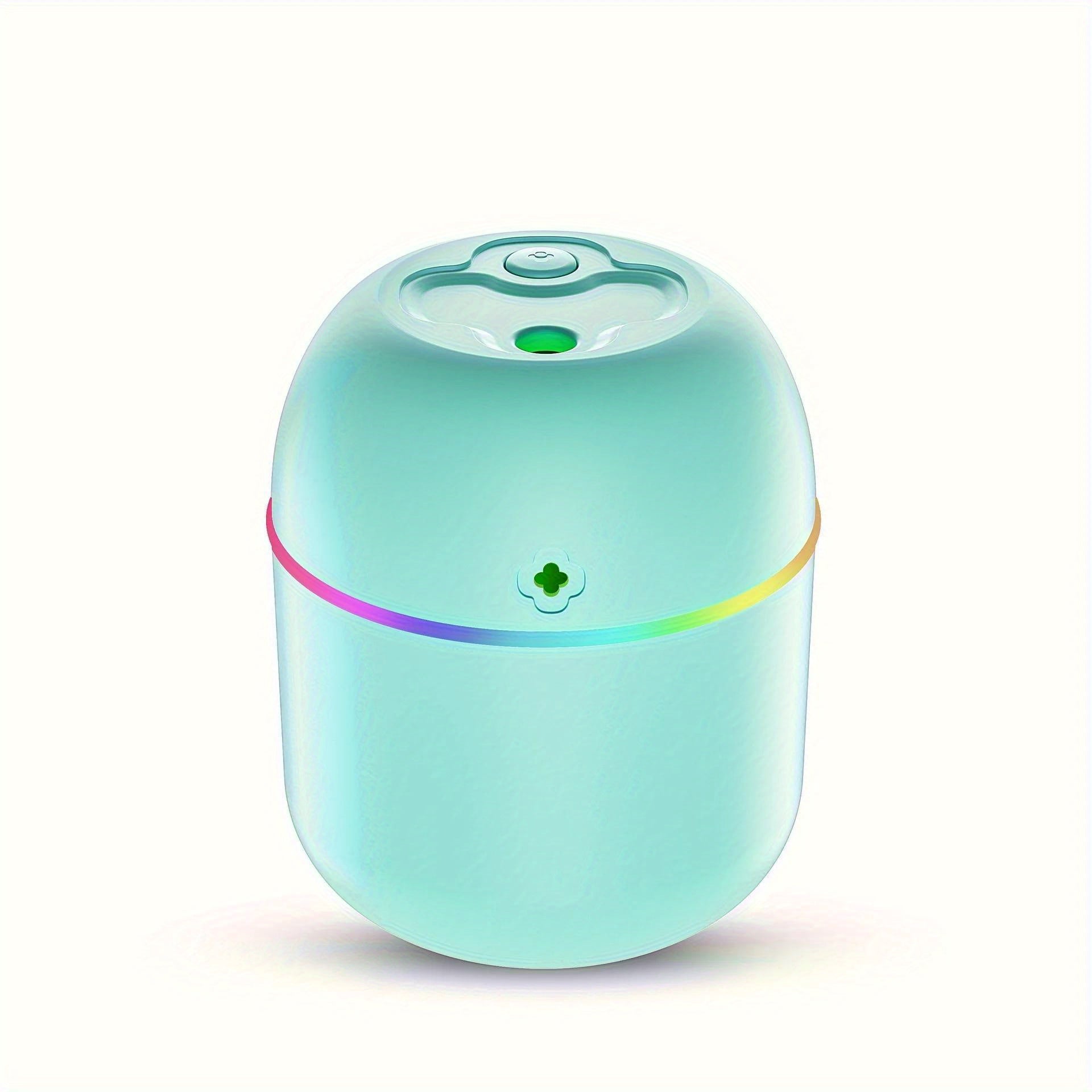 Portable USB Aromatherapy Humidifier - Mini Quiet Mist Diffuser with Nightlight for Bedroom, Office & Car