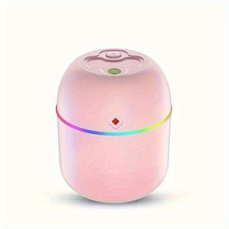 Portable USB Aromatherapy Humidifier - Mini Quiet Mist Diffuser with Nightlight for Bedroom, Office & Car