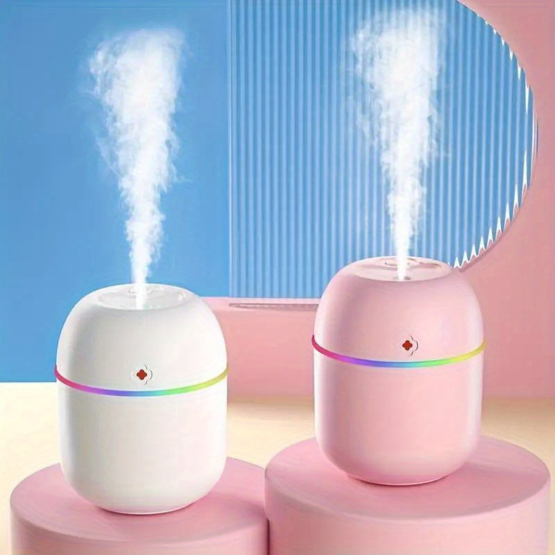 Portable USB Aromatherapy Humidifier - Mini Quiet Mist Diffuser with Nightlight for Bedroom, Office & Car