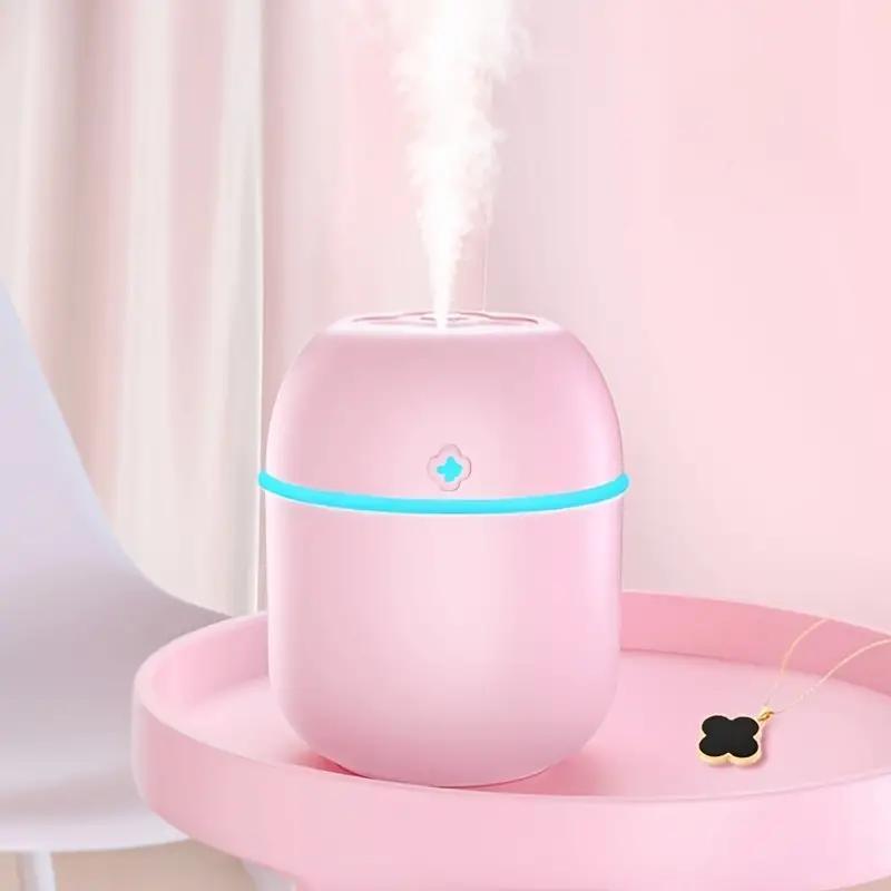 Portable USB Aromatherapy Humidifier - Mini Quiet Mist Diffuser with Nightlight for Bedroom, Office & Car