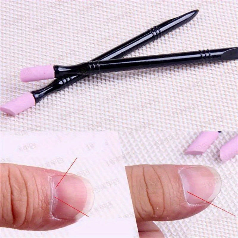 Quartz Double-Ended Cuticle Pusher & Dead Skin Remover - Manicure Tool for Smooth Nails