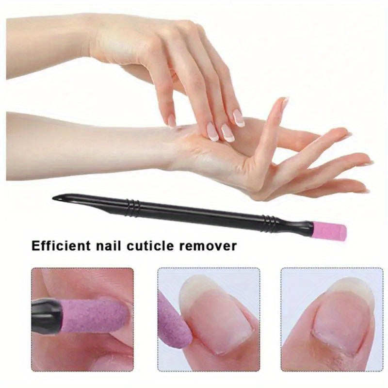 Quartz Double-Ended Cuticle Pusher & Dead Skin Remover - Manicure Tool for Smooth Nails