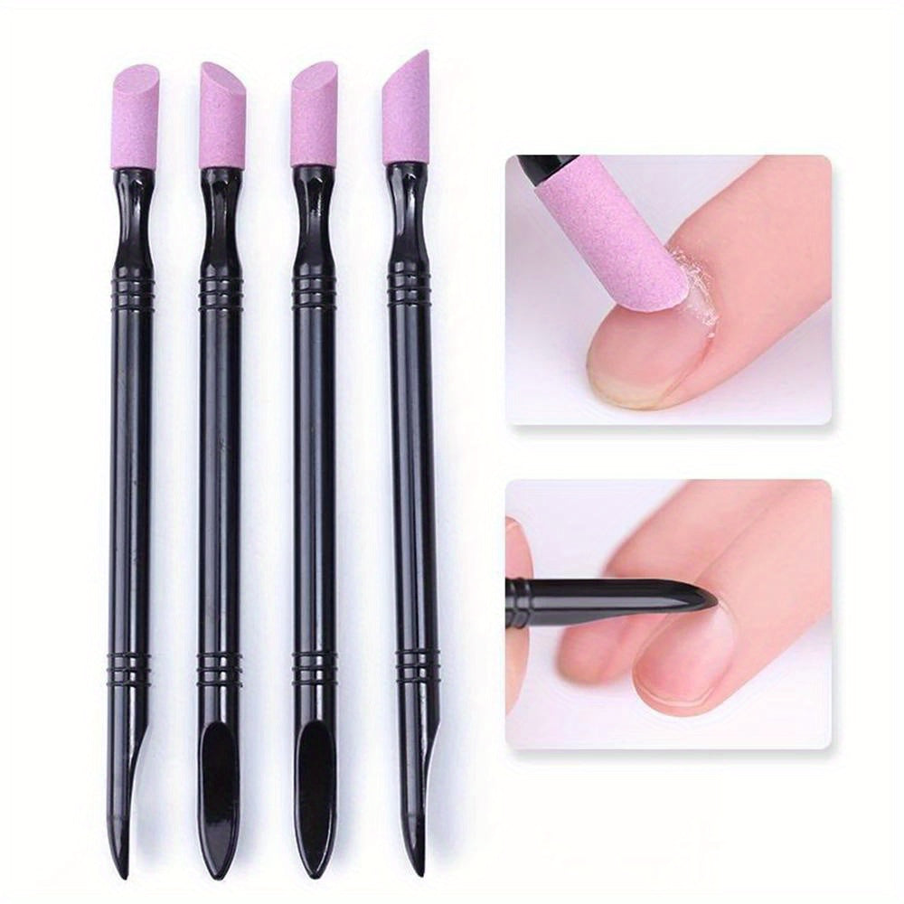 Quartz Double-Ended Cuticle Pusher & Dead Skin Remover - Manicure Tool for Smooth Nails