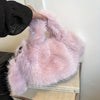 Plush Faux Fur Handbag for Women — Soft Round Bucket Shoulder Bag with Zipper, Party & Everyday Glam