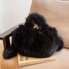 Plush Faux Fur Handbag for Women — Soft Round Bucket Shoulder Bag with Zipper, Party & Everyday Glam