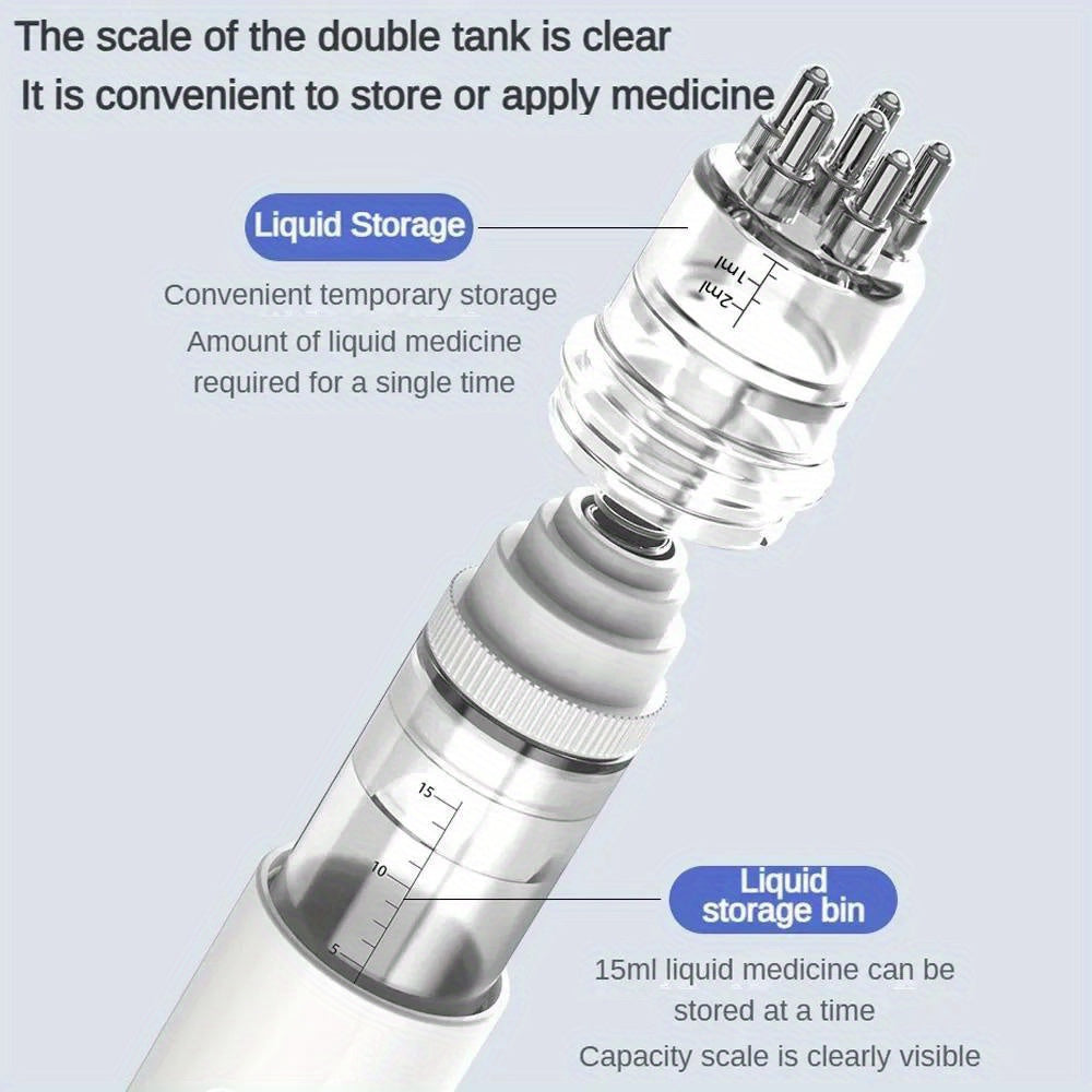 Scalp Applicator Comb with Liquid Reservoir – Mini Massage Applicator for Essential Oils, Reusable Washable ABS Hair Tool