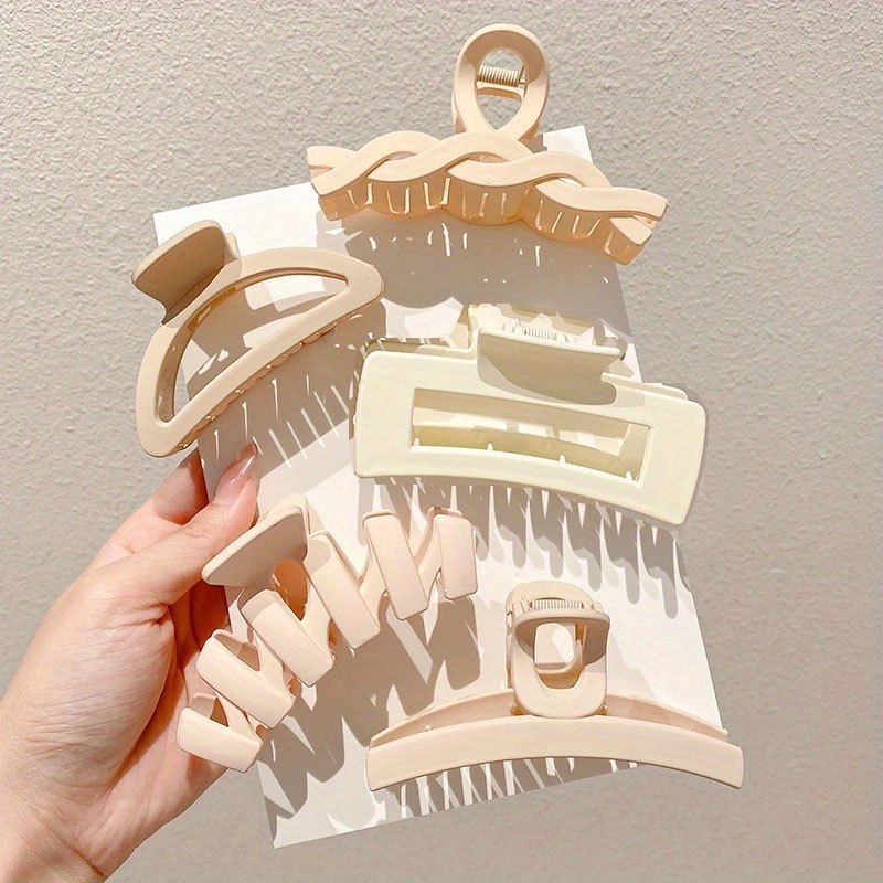 Elegant Acrylic Hair Claw Clips Set – 5/8/10-Pack Large Shark Clips for Thick Hair, Versatile Updo & Hair Decoration