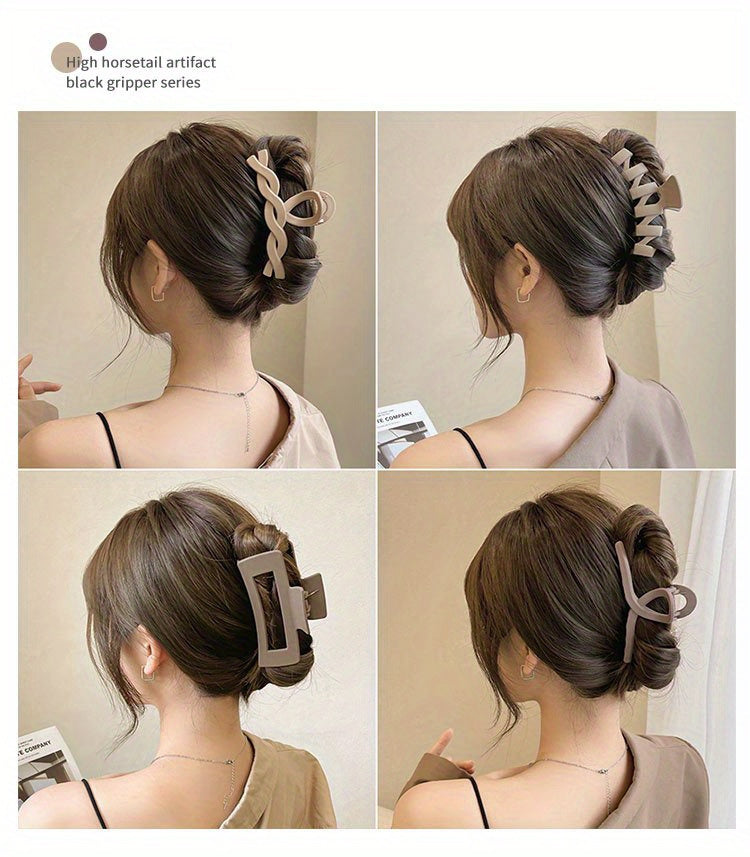 Elegant Acrylic Hair Claw Clips Set – 5/8/10-Pack Large Shark Clips for Thick Hair, Versatile Updo & Hair Decoration