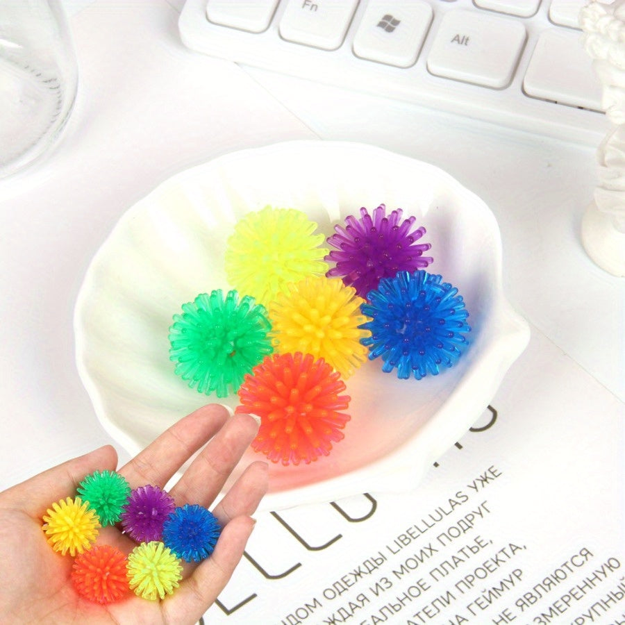 5-Pack Hedgehog Massage Balls – Multicolor Pineapple Foot Massage Balls for Stress Relief, Yoga & Muscle Relaxation