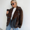 AFTF BASIC Women's Long Faux Mink Fur Jacket, Asymmetrical Hem Motorcycle Coat with Turnover Collar and Faux Fur Lining
